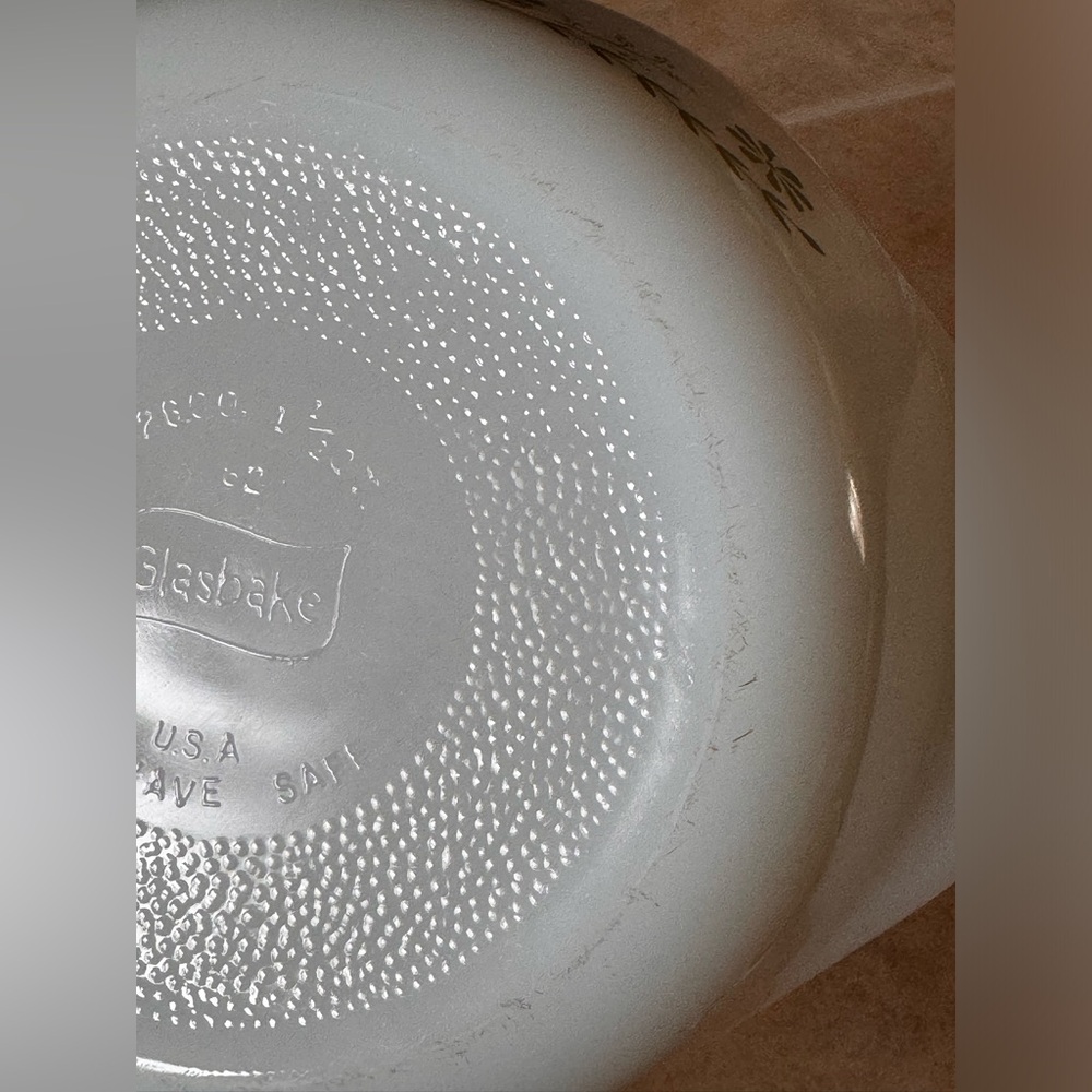 Glasbake vintage Green Daisy Casserole Dish💚🌼 - Picture 10 of 13